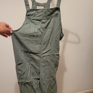 Olive green overalls/jumpsuit